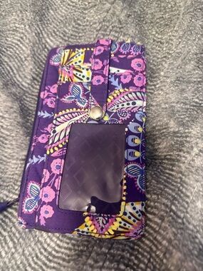 Vera Bradley Purple Floral Zip-Around Wallet Phone Case